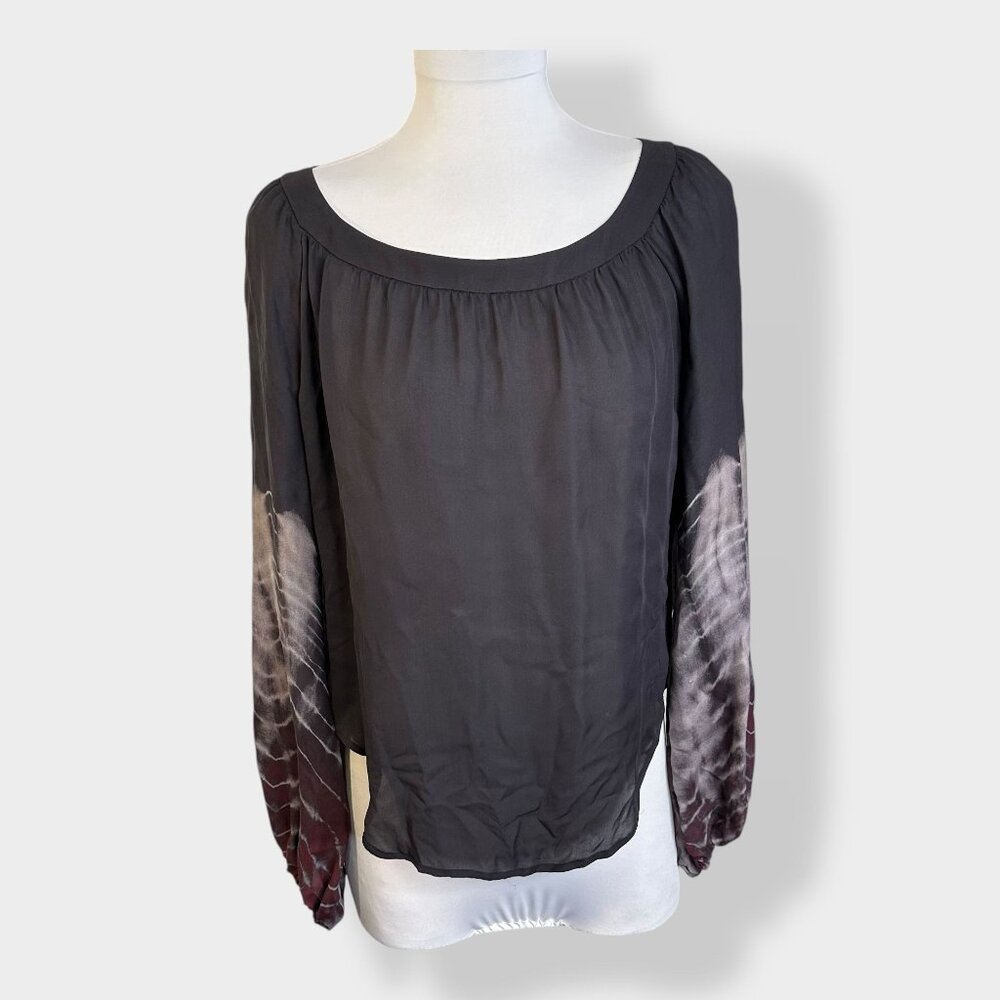 L'AGENCE Silk Tie Dye Blouse